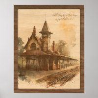 Het oude treinstation. Trein Kunst voor Trein Lief