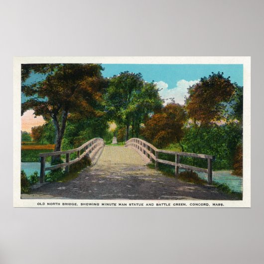 Het oude Uitzicht van de Brug van de Noord van het Poster (Voorkant)