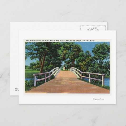 Het oude Uitzicht van de Noordbrug van het Minute  Briefkaart (Voorkant / Achterkant)