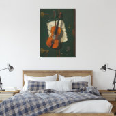 Het oude Violin Canvas Afdruk (Insitu (Slaapkamer))
