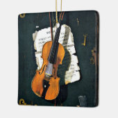 Het oude Violin, het mooie kunstschilderij Keramisch Ornament (Links)