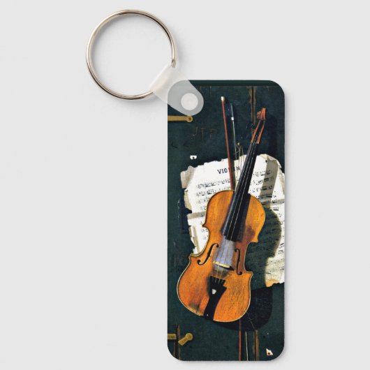 Het oude Violin, het mooie kunstschilderij Sleutelhanger (Voorkant)