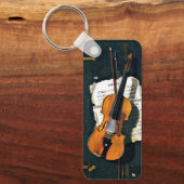 Het oude Violin, het mooie kunstschilderij Sleutelhanger (Voorkant)