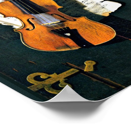 Het oude Violin - John Peto Poster (Hoek)