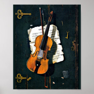 Het oude Violin - John Peto Poster