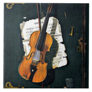 Het oude Violin, mooi kunstschilderij, Tegeltje