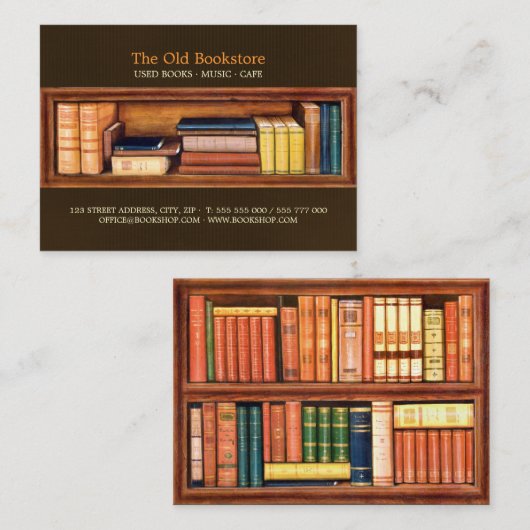 Het oude visitekaartje van de Bibliotheek van de B (Voorkant / Achterkant)