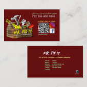 Het oude Visitekaartje van de Handyman van de Repa (Voorkant / Achterkant)