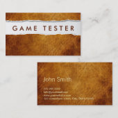 Het oude Visitekaartje voor het testen van games o (Voorkant / Achterkant)