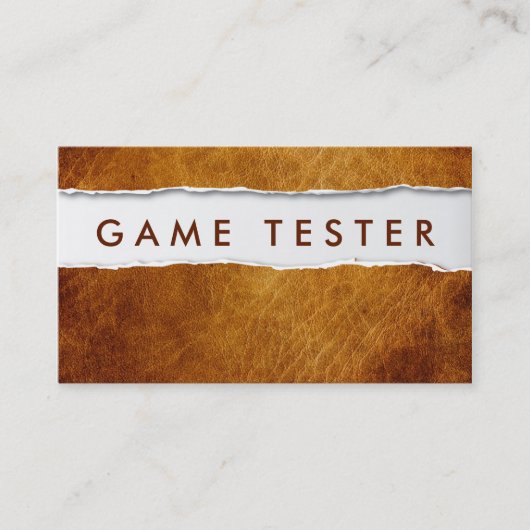 Het oude Visitekaartje voor het testen van games o (Voorkant)