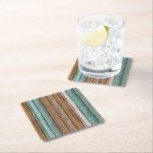 Het oude  Weathered Planten Pattern Kartonnen Onderzetters (Insitu)