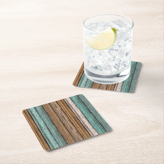 Het oude Weathered Planten Pattern Kartonnen Onderzetters (Insitu)