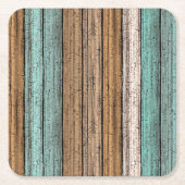 Het oude  Weathered Planten Pattern Kartonnen Onderzetters (Voorkant)