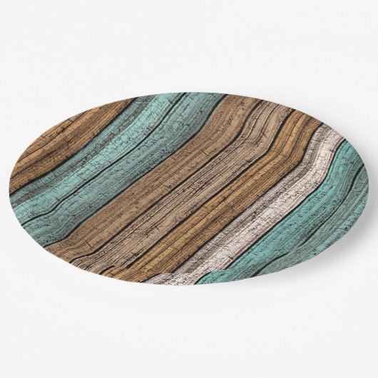 Het oude  Weathered Planten Pattern Papieren Bordje (Gekanteld)