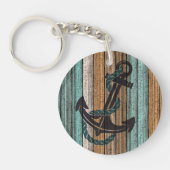 Het oude  Weathered Planten Pattern Sleutelhanger (Voorkant)