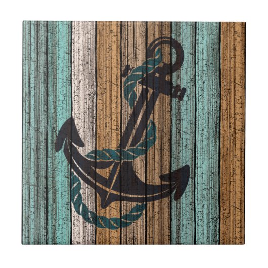 Het oude  Weathered Planten Pattern Tegeltje (Voorkant)