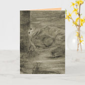Het oude Wenskaart Meadow Kaart (Gele Bloem)