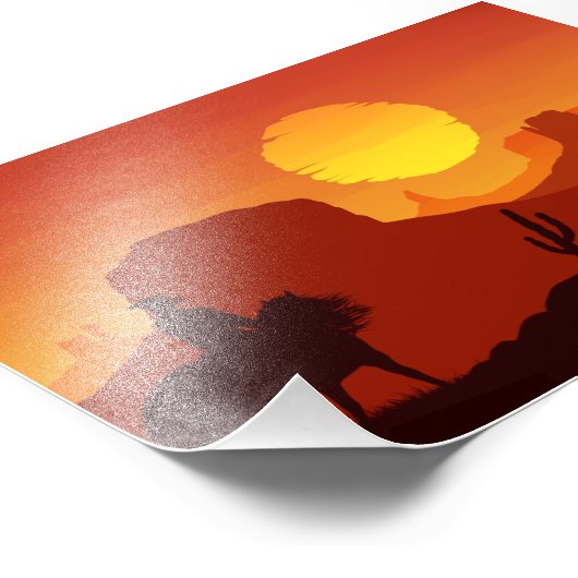 Het oude westen foto afdruk (Hoek)