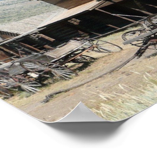 Het oude Westerne dorp Poster (Hoek)