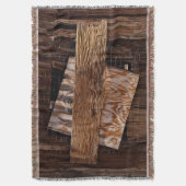 Het oude Wooden House-venster van de hand gedaan Deken (Voorkant Verticaal)