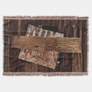 Het oude Wooden House-venster van de hand gedaan Deken