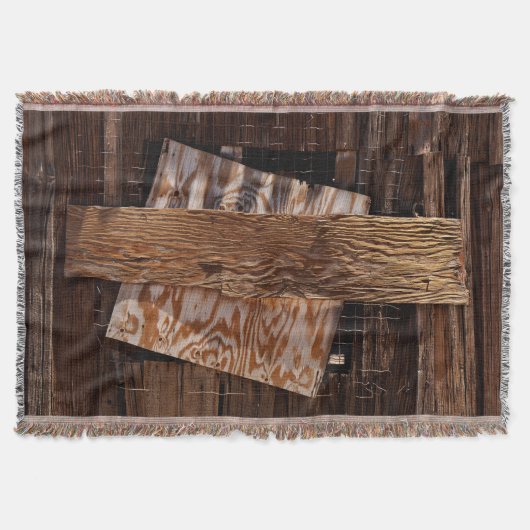 Het oude Wooden House-venster van de hand gedaan Deken (Voorkant)