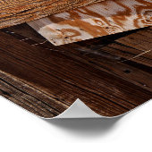 Het oude Wooden House-venster van de hand gedaan Poster (Hoek)