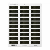 Het oude  zwarte denimpatroon etiket (Full Sheet)