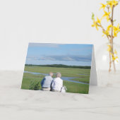 Het oudere Wenskaart van het Paar Kaart (Gele Bloem)