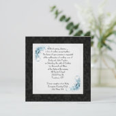 Het ouderwetse Black Damask lijst zegt vernieuwing Kaart (Staand voorkant)