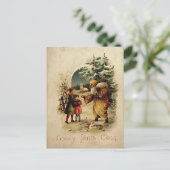 Het ouderwetse Briefkaart van de Kerstman (Staand voorkant)