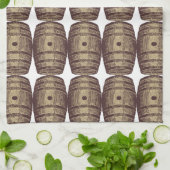 Het ouderwetse patroon van de Wijn Barrel Theedoek (Gevouwen)