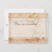 Het ouderwetse vintonijnse huwelijksontwerp kaart (Voorkant)