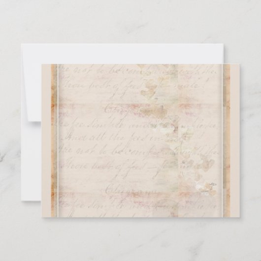 Het ouderwetse vintonijnse huwelijksontwerp kaart (Achterkant)