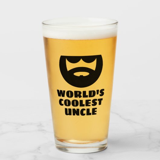 Het oudste cadeau van oom grappig bierglas ter wer glas (Voorkant gevuld)