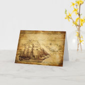 Het oudste Schip van de Wereldkaart Kaart (Gele Bloem)