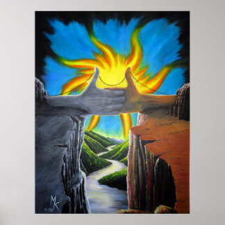 Het overbruggen van de kranen poster