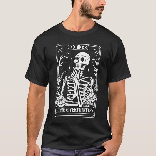 Het Overdenker Tarot Skelet T-shirt (Voorkant)