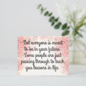 Het overgaan door Citaat Briefkaart (Staand voorkant)