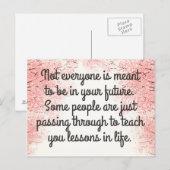 Het overgaan door Citaat Briefkaart (Voorkant / Achterkant)