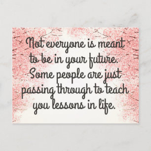 Het overgaan door Citaat Briefkaart