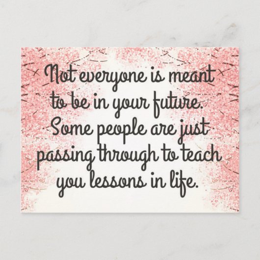 Het overgaan door Citaat Briefkaart (Voorkant)