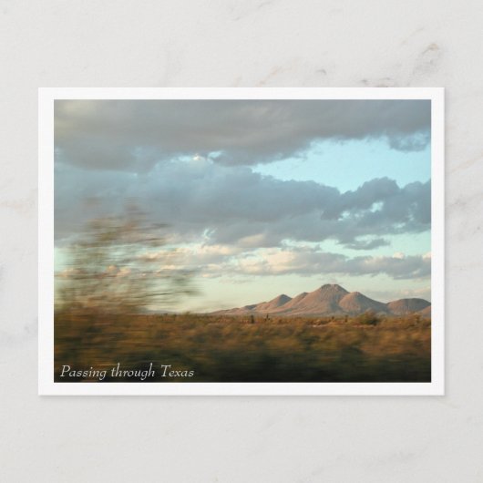 Het overgaan door het Briefkaart van Texas (Voorkant)