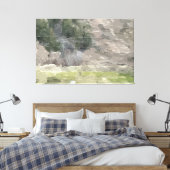 Het overgaan van de Groene Verrekte Druk van het C Canvas Afdruk (Insitu (Slaapkamer))