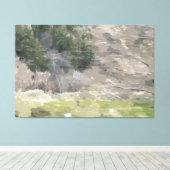 Het overgaan van de Groene Verrekte Druk van het C Canvas Afdruk (Insitu (Houten vloer))