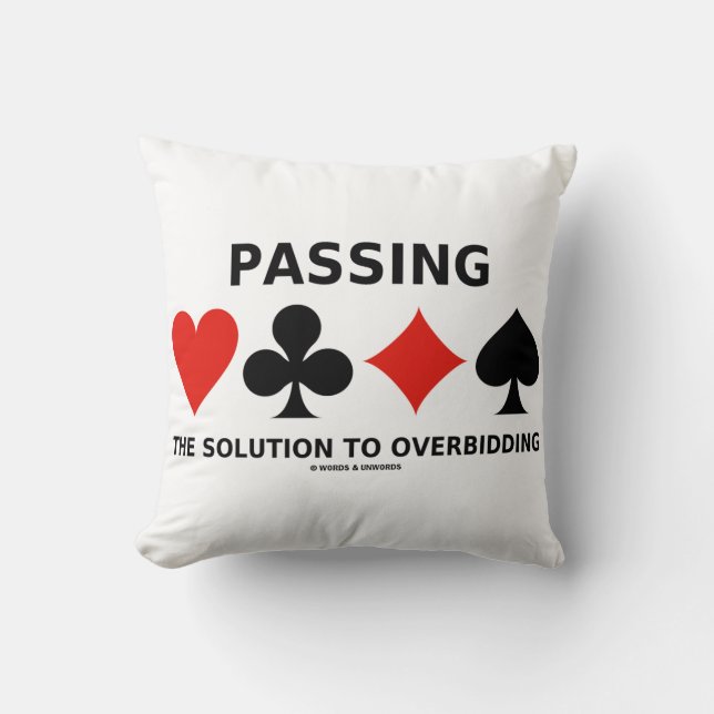 Het overgaan van de oplossing tot Overbidding Brid Kussen (Voorkant)