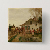 Het overgaan van de Post Vierkante Button 5,1 Cm (Voorkant)