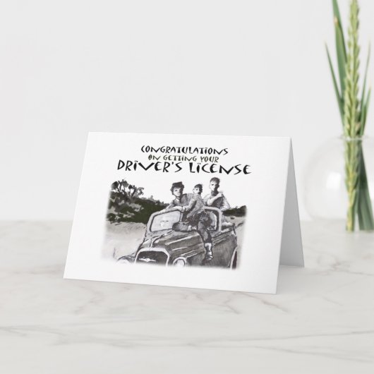 het overgaan van drijftest, gelukwensen kaart (Voorkant)