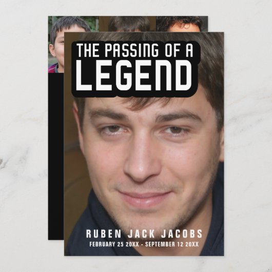 Het overgaan van een legendarische fotomalplaatje  aankondiging (Voorkant / Achterkant)