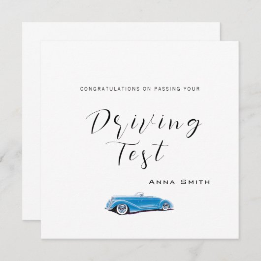 Het overgaan van uw rijtest Persoonlijke kaart van (Voorkant / Achterkant)